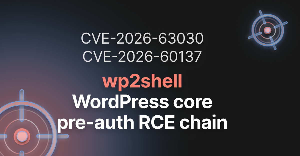Read the article titled wp2shell (weekend to shell edition)